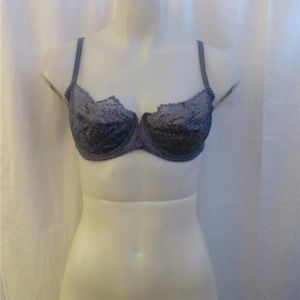 RIEN PURPLE/LAVENDER FLORA LACE UNPADDED BRA 36/C
